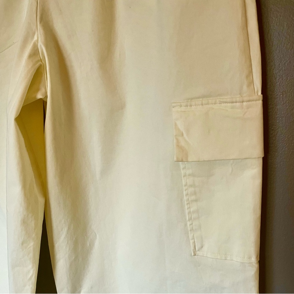 Anthropologie Du Paradis Cargo Cotton Chino Trousers Size 16 NWT Neutral Basic - Picture 7 of 15
